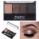Paleta de Sombra Para Sobrancelhas Ruby Rose-- Trio de Sombras